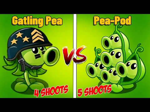PVZ2 New Plant MEGA GATLING PEA vs PEA POD - Who Will Win? Plant vs Plant.