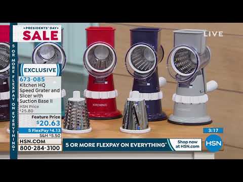 Kitchen HQ Speed Grater and Slicer with Suction Base II