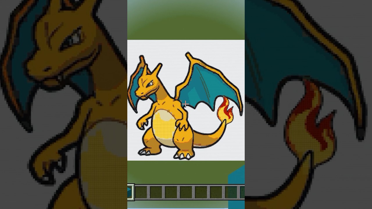 〇〇した人のリザードン#Minecraft#マイクラ #マインクラフト #ピクセルアート # shorts#ポケモン#リザードン