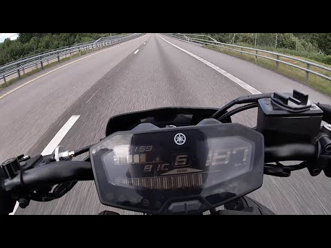 YAMAHA MT 07 2018 (A2) - TOP SPEED & 0-100KM/H