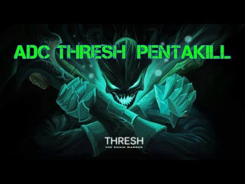 ADC Thresh Pentakill 2vs5 winter map - League of Legends