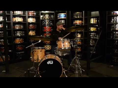 DW Collector's Series Maple in Mapa Burl 12,14,20