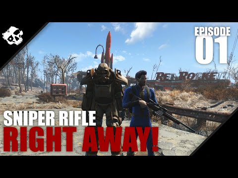 Getting A Sniper Rifle Right Away! :: Fallout 4 Survival Mode Gameplay Episode 1