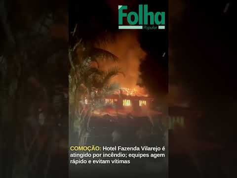 fogoIncêndio atinge Hotel Fazenda Vilarejo em Conservatória e mobiliza equipes de emergência