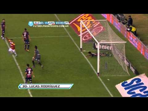 Gol de Rodríguez. San Lorenzo 0 - Argentinos 1. Fecha 17. Torneo Final 2013. Fútbol Para Todos