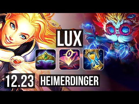 LUX vs HEIMERDINGER (MID) | 6/0/7, 65% winrate, 800K mastery, Dominating | EUW Master | 12.23