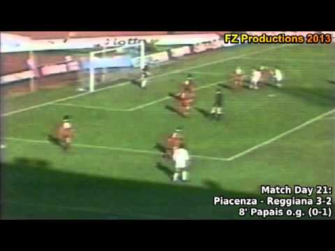 Serie A 1993-1994, day 21 Piacenza - Reggiana 3-2 (Papais own goal)