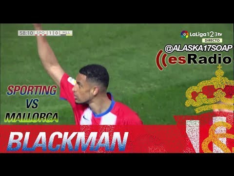 GOL DE BLACKMAN [1-0] REAL SPORTING vs MALLORCA -  (JOR 18 - LIGA 123) | 2018-12-15