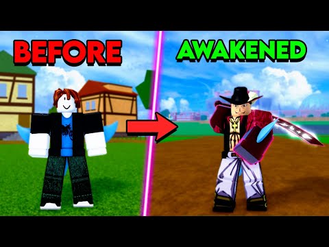 Fully Awakening Dark Blade To Become Mihawk (Blox Fruits)