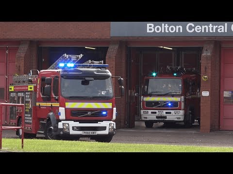 Greater Manchester Fire & Rescue Service - Bolton Central Two Pump Turnout
