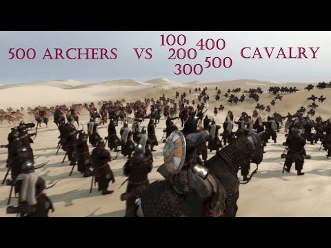 500 ARCHERS vs 100/200/300/400/500 CAVALRY - Desert Battles - Mount & Blade 2 Bannerlord