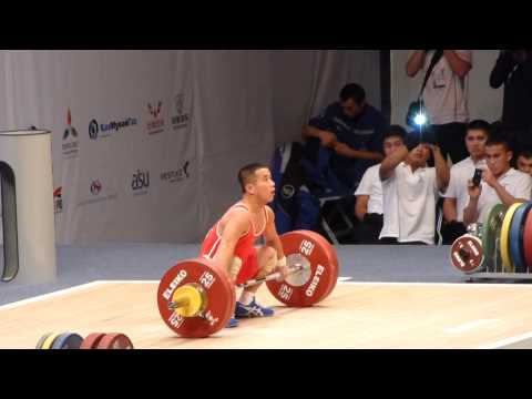 Almaty 2014 Men 56 kg Yun Chol Om snatch 128 kg