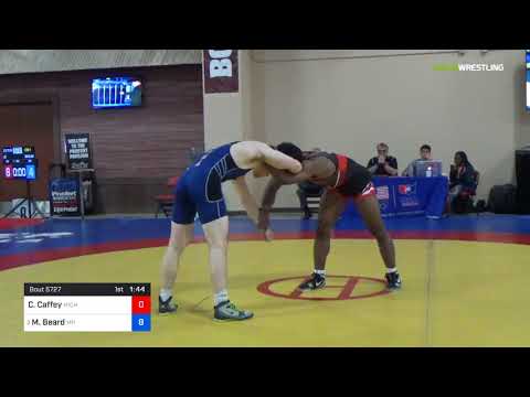2018 Marine Corps US Open/UWW Junior Freestyle 86 Con 4 - Cameron Caffey (Mich) Vs. Michael Beard