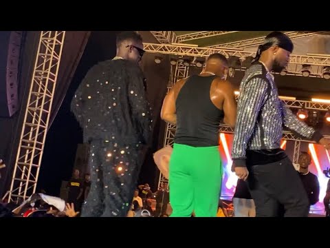 Eddy Kenzo, Harmonize and John Frog on one stage at Eddy Kenzo Festival, 2022.