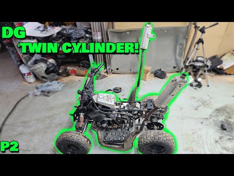 Building SICK Custom 2 stroke Pipes for Banshee Swapped Kids Chinese ATV - Tao Tao = INSANE!