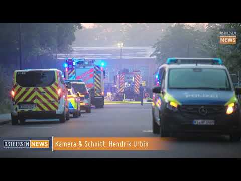 Brand in Fulda - Flammen schlagen aus den Fenstern - 6 Personen evakuiert