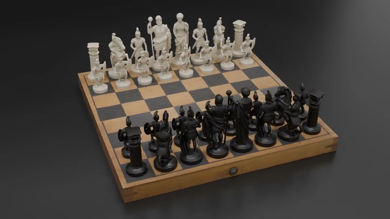 Schachset 3D Modell