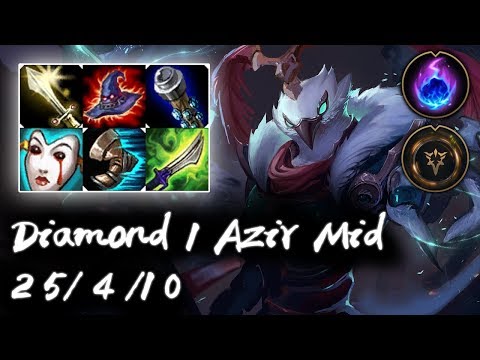 Diamond 1 Azir Mid vs Malzahar | Korea High Elo Replays