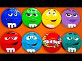 Satisfying Video Unpacking Rainbow Skittles Delicious M M S Candy From Surprise Containers ASMR