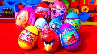 9 Surprise Eggs Unboxing Kinder Surprise Toy Story