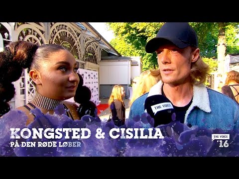 Cisilia & Kongsted på den røde løber til The Voice '16