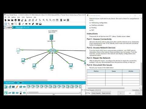 12 6 2 Packet Tracer   Troubleshooting Challenge   Use Documentation to Solve Issues (answer)