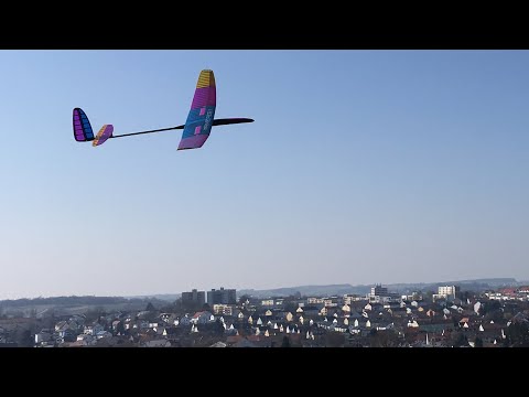 Prime RES II CLM Pro - Maiden flight Rubberstarts into spring thermals