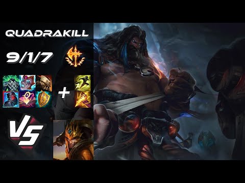 JUNGLE Udyr vs Jarvan IV [QUADRAKILL] - NA Challenger Patch 25.S3.1
