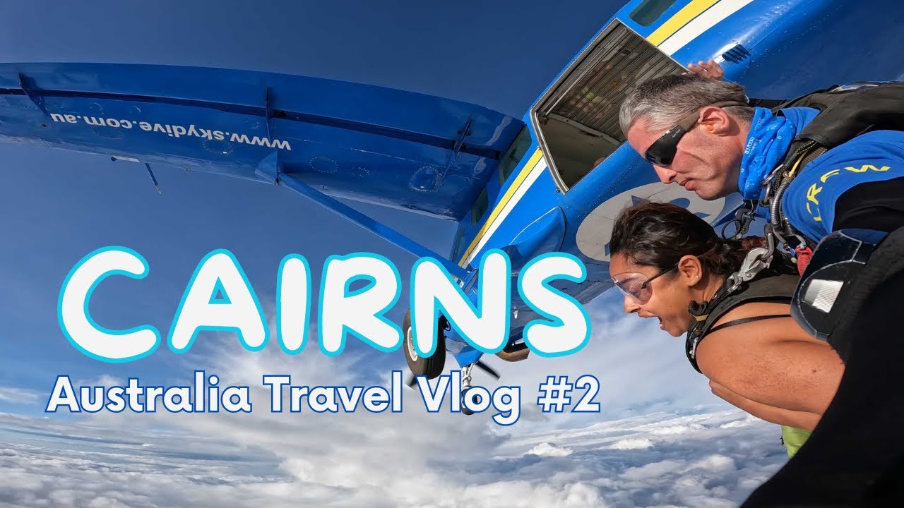 Join an adventurer on a skydiving experience over Cairns.