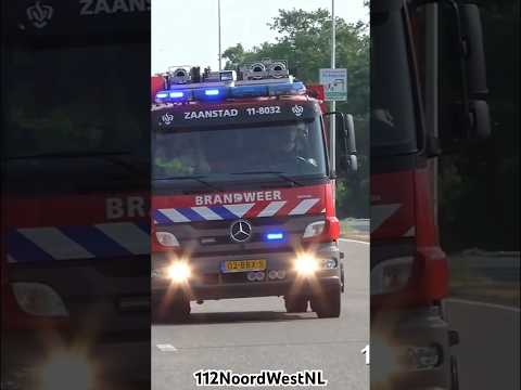 PRIO 1 TS 11-8032 met spoed in Zaandijk #einsatz #brandweer #feuerwehr #fire #firefighter #blaulicht