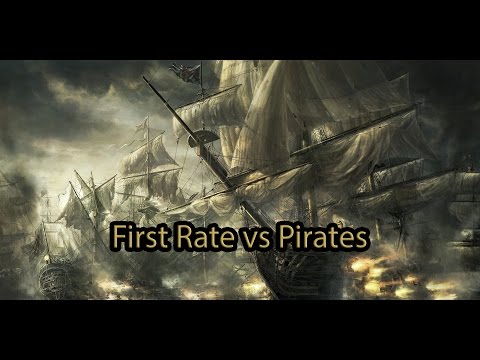 1 vs 1 Unit Battle - First Rate vs Pirates [Empire: Total War]
