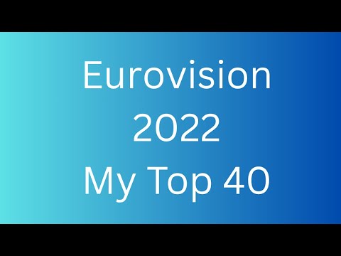 Eurovision 2022 My Top 40 (3 years later)