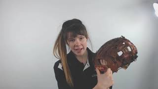 Video thumbnail: Shoeless Jane 13" Fastpitch Softball First Base Mitt: 1300FPFB