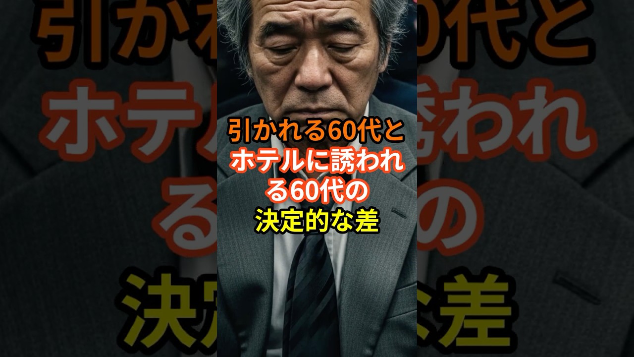 【シニア恋愛】引かれる60代とホテルに誘われる60代の決定的な差｜中年恋愛｜熟年恋愛【高齢者恋愛】#50代 #60代 #恋愛