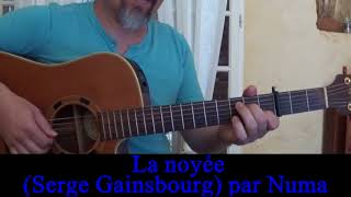 La noyée (Serge Gainsbourg) reprise guitare voix Carla Bruni, Anna Karina