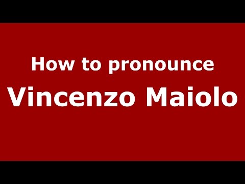 How to pronounce Vincenzo Maiolo (Italian/Italy)  - PronounceNames.com