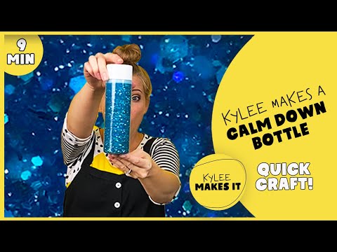 Kylee Makes a Calm Down Bottle | Calming Kids Art Video | Sensory Activity for Children with Anxiety