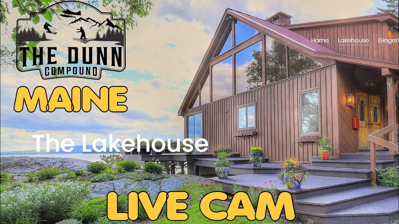 Live webcam view of The Dunn Compound on Mooselookmeguntic Lake