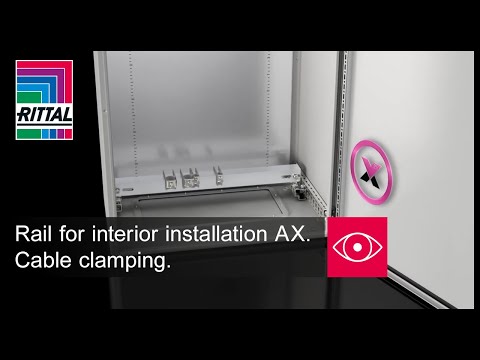 Rail for interior installation AX. Cable clamping.