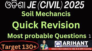 Soil mechanics Revision 1 for #osscjecivil2025 @Arihant Engineering Academy