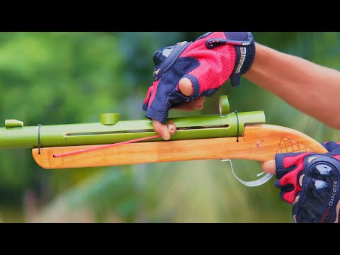Wow! Creative Bamboo Crafts Idea || How to Make Powerful Bamboo Slingshot