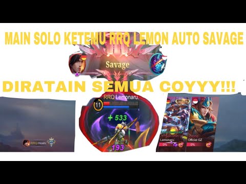 YSS RRQ LEMON + LAMBADA!? DIRATAIN BOS SAMPAI SAVAGE - MOBILE LEGENDS