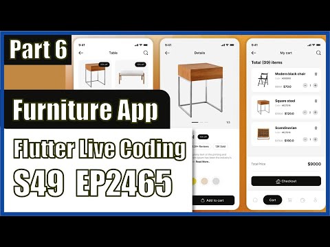 [Flutter] Flutter Live Coding EP2465 (Furniture App UI Part 6)