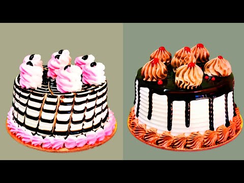 Pink Cake 💗 Beautiful Buttercream Cake with Decoration Mini cakes making #arhancakemaking