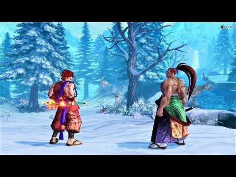 Kazuki Kazama vs Genjuro Kibagami (Hardest AI) - SAMURAI SHODOWN Katana Duel
