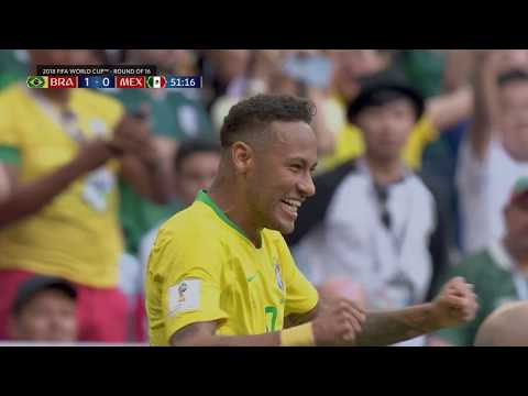 Gol de Neymar - Brasil x México - Copa 2018 4K HDR