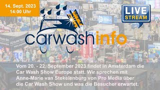 carwashinfo LIVE Folge 124 – Car Wash Show Europe Eine Vorschau