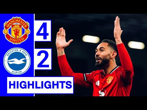 Manchester United vs Brighton 4-2 Highlights | Mateus Cunha Goal 