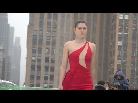 Couture Fashion show in freezing cold February 2022 by Flying Solo NYFW