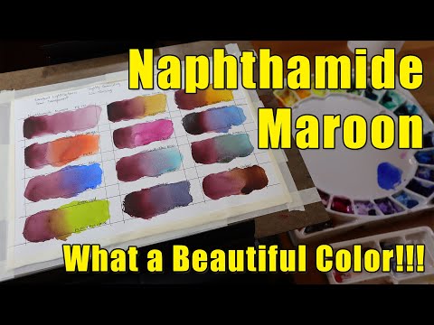 Color Review: Naphthamide Maroon by Daniel Smith [ I LOVE THIS COLOR ]